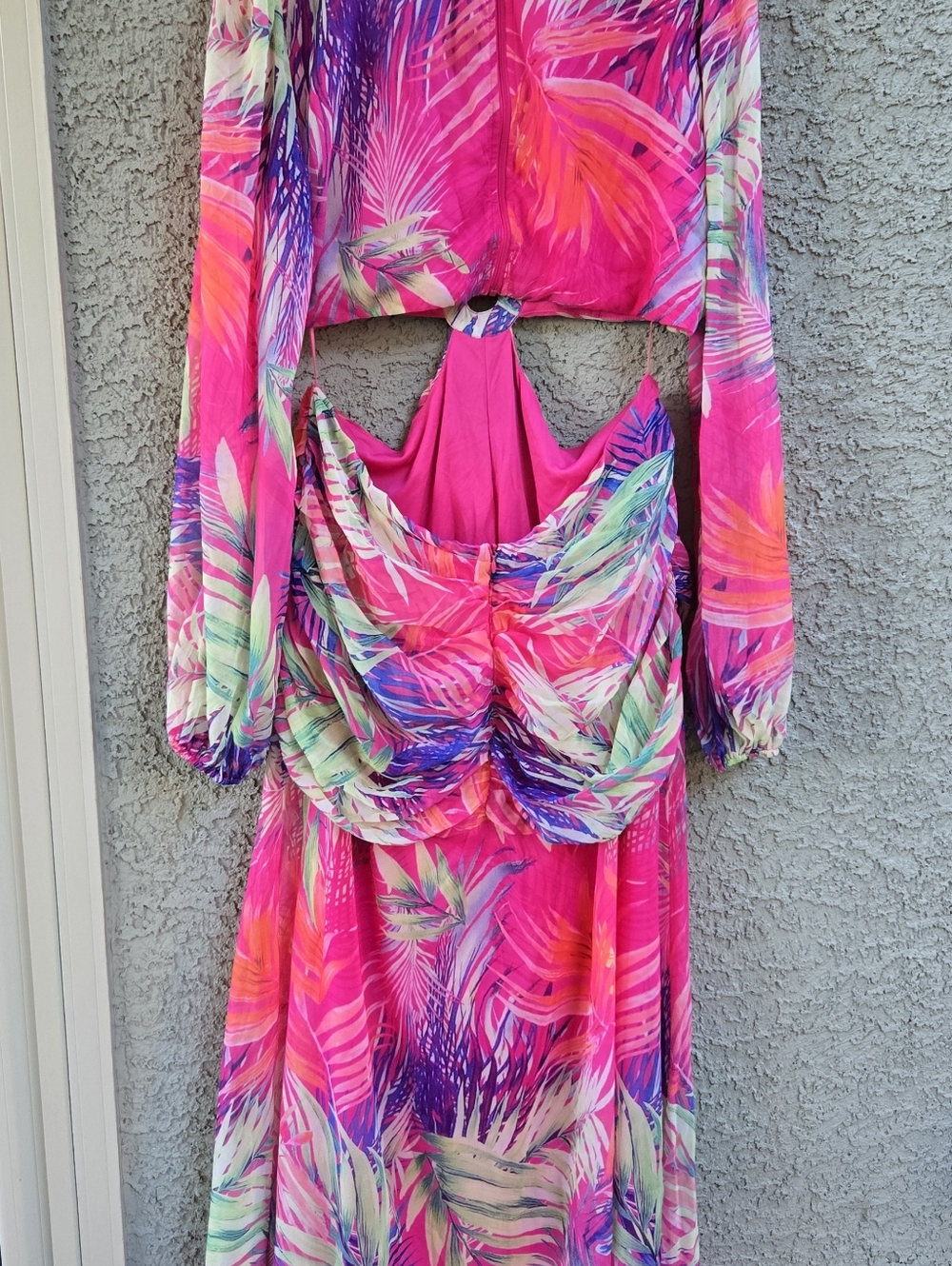 Fashion Nova Tropical Cutout Maxi Dress in Pink & Multicolor - Picture 8 of 12